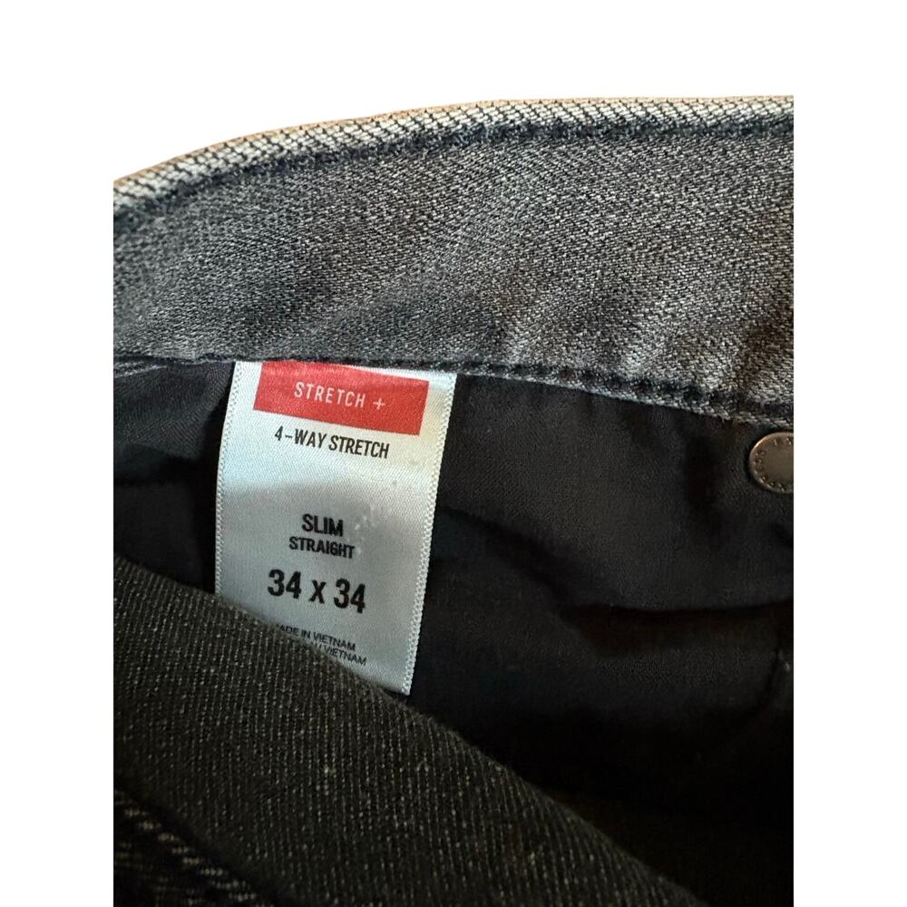 Express Men’s 34x34 Slim Straight 4-Way Stretch Jeans EUC - Picture 2 of 4
